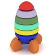 2.jpg Colorful Stacking Rocket 3D Model"