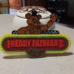 download-1.jpg Archivo STL Freddy Frazbear Pizza Sign FROM CINCO NOCHES EN FREDDY'S FNAF・Modelo para descargar e imprimir en 3D
