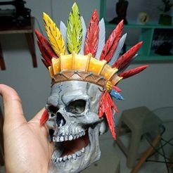 ca.jpg STL file Indian skull・3D print design to download