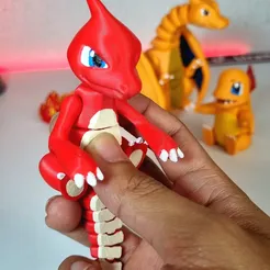 Charmeleon - Flexi Articulated Pokémon (print in place, no supports)