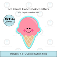 Etsy-Listing-Template-STL.png Ice Cream Cone Cookie Cutter | STL File