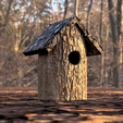 bird-nesting.png Natural Looking Log Bird House (No Support)