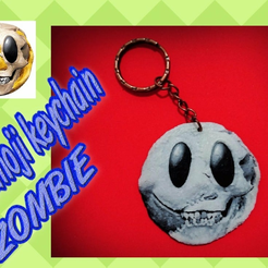 Diseño_sin_título_37.png Free STL file EMOTICONO ZOMBIE KEYCHAIN・3D printer model to download