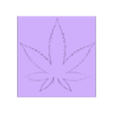 weedmold.stl Marijuana Leaf Edible Mold