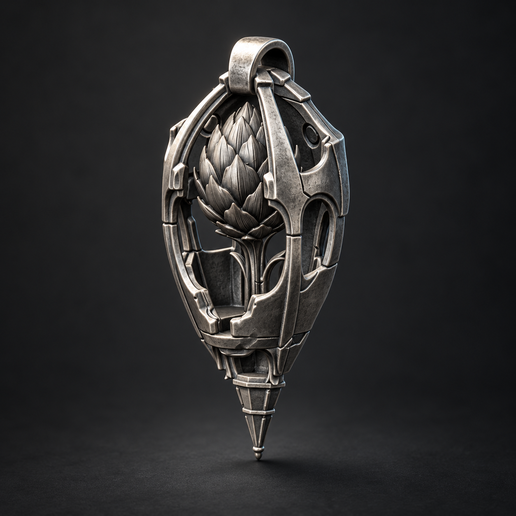 Thistle Spire Pendant — Gothic Botanical Jewelry