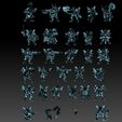 ork megapack wireframe.jpg STL-Datei Ork Astroknight Megapack・3D-Drucker-Vorlage zum herunterladen