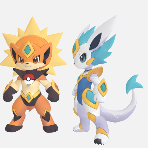 Fakemon Pokémon Cinderace and Zeraora UltraSun and UltraMoon