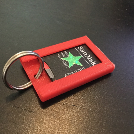 SD card holder keychain