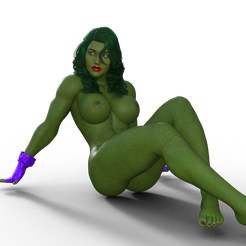 shehulkmodeling.png STL-Datei sie hulk posing boden・3D-Druck-Idee zum Herunterladen