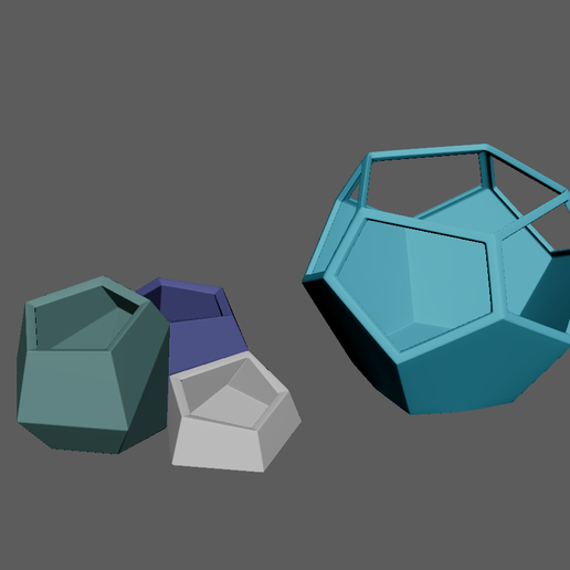 Platonic Potted Plant 3D model