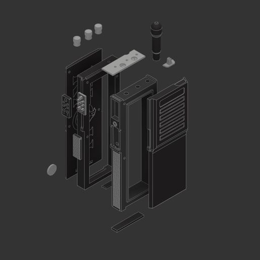 Annotation 2020-11-06 202744.jpg STL file Ghostbusters - venkman's motorola mt500・3D printer model to download, mrkiou