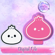 1-FRESHIE-Digital.png Happy Steamed Dumpling Surprise STL DIGITAL File For Freshie, Silicone Mold, Candy Mold, Mold Housing