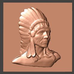Screenshot_5.jpg Download STL file apache chief • 3D printing model, hellas3Dcreations
