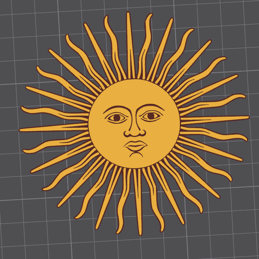 SOL BANDERA ARGENTINA 3D model preview
