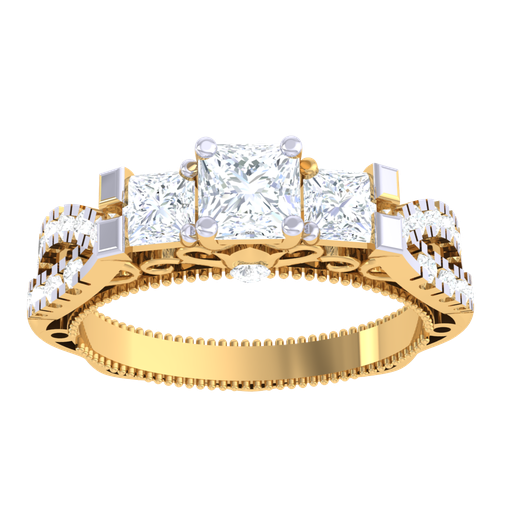 Printable 3D jewelry model of Lady diamond ring 3D model