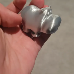20230222_185307.png STL file hippo keychain・3D print model to download