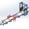 01.jpg Automatic Pallet Stacker with Roller Conveyor 3D CAD Model