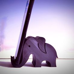 ELE111.jpg STL file soporte para teléfono de bonito elefante・3D printer model to download