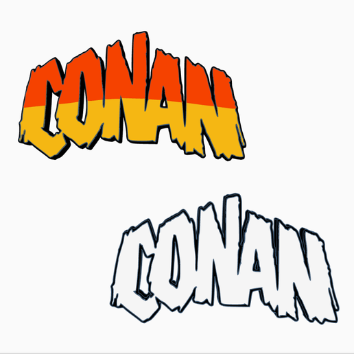 2x CONAN Logo Display by MANIACMANCAVE3D