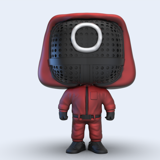 🦑 MASKED WORKER (SQUID GAME) FUNKO POP VERSION・ STL File