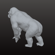 An-ape-walking-base-model-2.png Ape Base Mesh OBJ 3D Model – Raw Editable Evolution March Primate for Practice, Kitbash & Sculpting (Base Model)