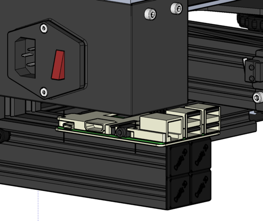 Minimal/Fast print Raspberry PI enclosure for Ender3 and variants - 3D model önizlemesi