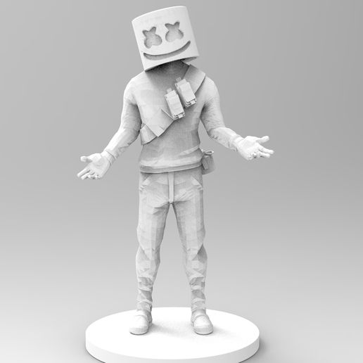 🧑‍🎨 FORTNITE Marshmello・Archivo STL para Impresión 3D・Cults