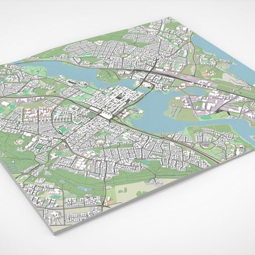 Cityscape Hameenlinna Finland - 3D model önizlemesi