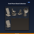 01_hero.png Desk Phone Stand Collection - 5-Model STL Bundle