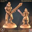 Base size: 25mm PRE-SUPPORTED Nr: 22-07-11 Werewolf Female with Sword Two models