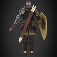 EliteKnightArmorBundleBack.jpg Elite Knight Full Armor with Shield and Claymore for Cosplay