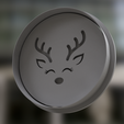Reindeer-Stamp2.png Cute Christmas Reindeer Face Cookie Cutter and Stamp - Festive Whimsy Unleashed