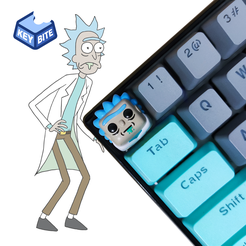 rick_promotion.png Rick Sanchez - Rick and Morty Keycap for Mechanical Keyboard with Cherry MX Stem