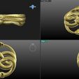 7.jpeg Auryn Oro Serpientes Colgante Medallón de la interminable