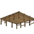 4.jpg Wood PLATFORM Building FENCE Shack LOPOLY MEDIEVAL CASTLE HOME HOUSE Building Shack WOOD 3D MODEL WOOD