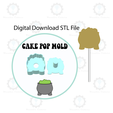 ETSY-Listingstl.png Cauldron Cake Pop Mold | Digital Download STL File