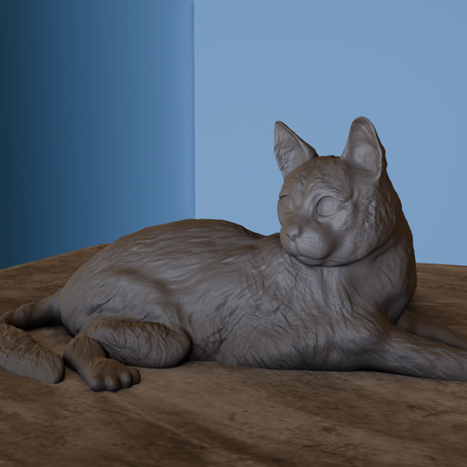 10.png Cat sitting stl