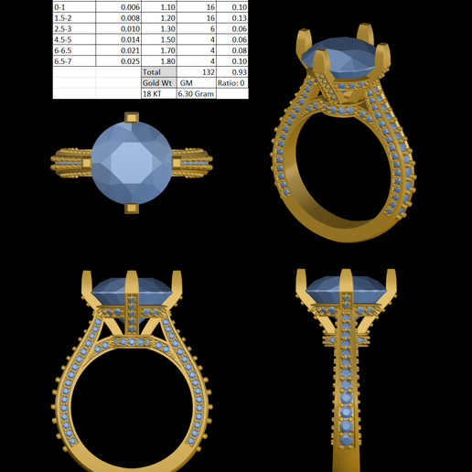 Solitary Diamond Ring 3D model