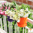 4.png Falconsson - Hanging Flower Pot -Supportless - Print in place