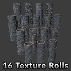 OrnateTextureRollSet_Banner.png Archivo STL gratis Juego de rollos de textura ornamentada・Diseño de impresión 3D para descargar, AdamantArsenal