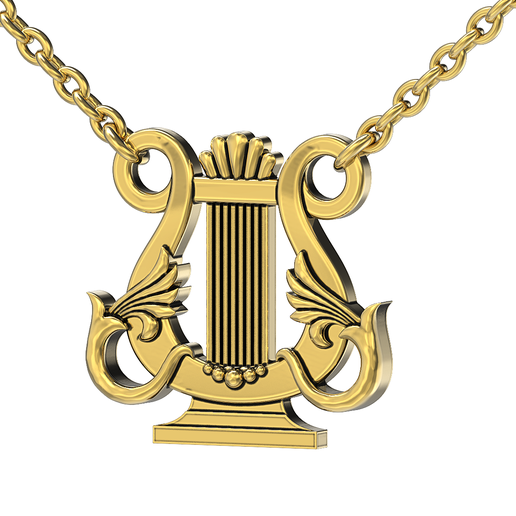 Lyre Necklace - 3D model önizlemesi