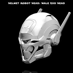 1.jpg Helmet Robot Head: Male Exo Head
