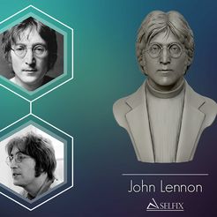 01.jpg STL file John Lennon 3D print model・3D printable model to download