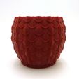 loubie_dragon_scales_vase.jpg Free STL file Dragon Scale Test Vase・3D print design to download