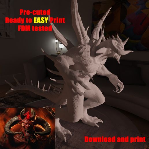 Diablo-Lord-of-Terror.jpg Diablo Lord of Terror Pre-cuted EASY PRINT model