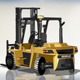 CAT-03.jpg Forklift Truck, 3D model print plastic, Diy 3d print, cargo forklift 3d model