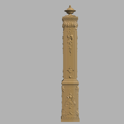 furniture-leg-baluster-for-cnc-3d-printer-lathe-1.png STL file furniture leg - baluster for cnc - 3d printer - lathe - 3D scene・3D printer model to download