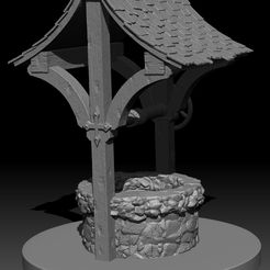 puit-2.jpg OBJ file Medieval well・Model to download and 3D print