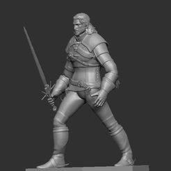 ZBrush-Documenthk.jpg Файл OBJ Геральт・Дизайн 3D принтера для загрузки