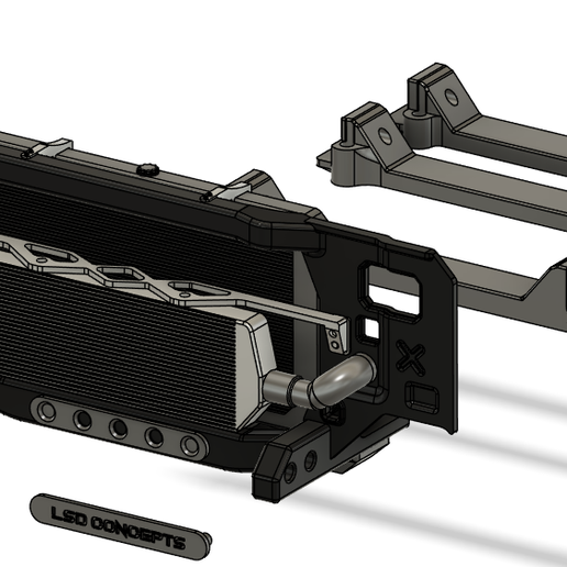 👽 RC Drift Core support, intercooler, piping, radiator・ STL File for 3D ...